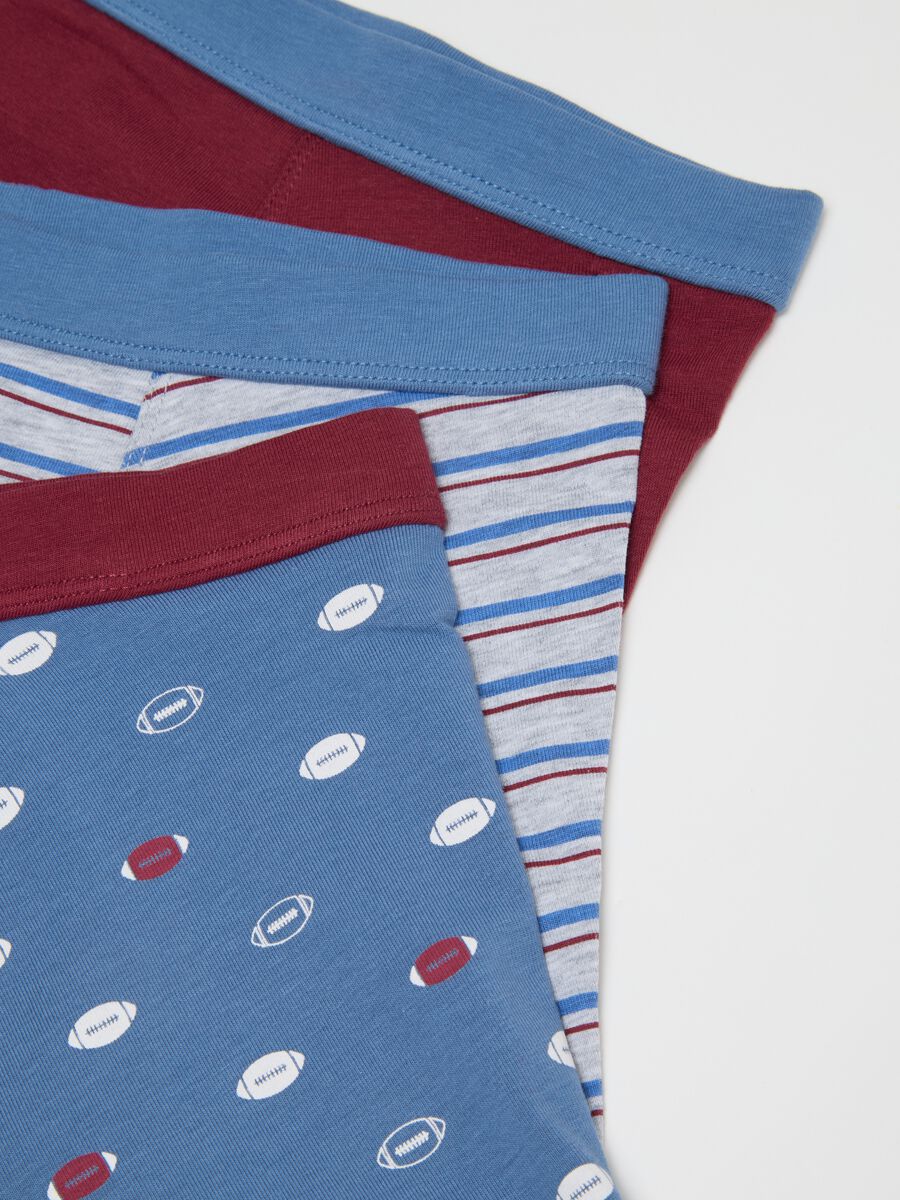 Set of three-pack boy's cotton boxer shorts in multicolor regular fit_3