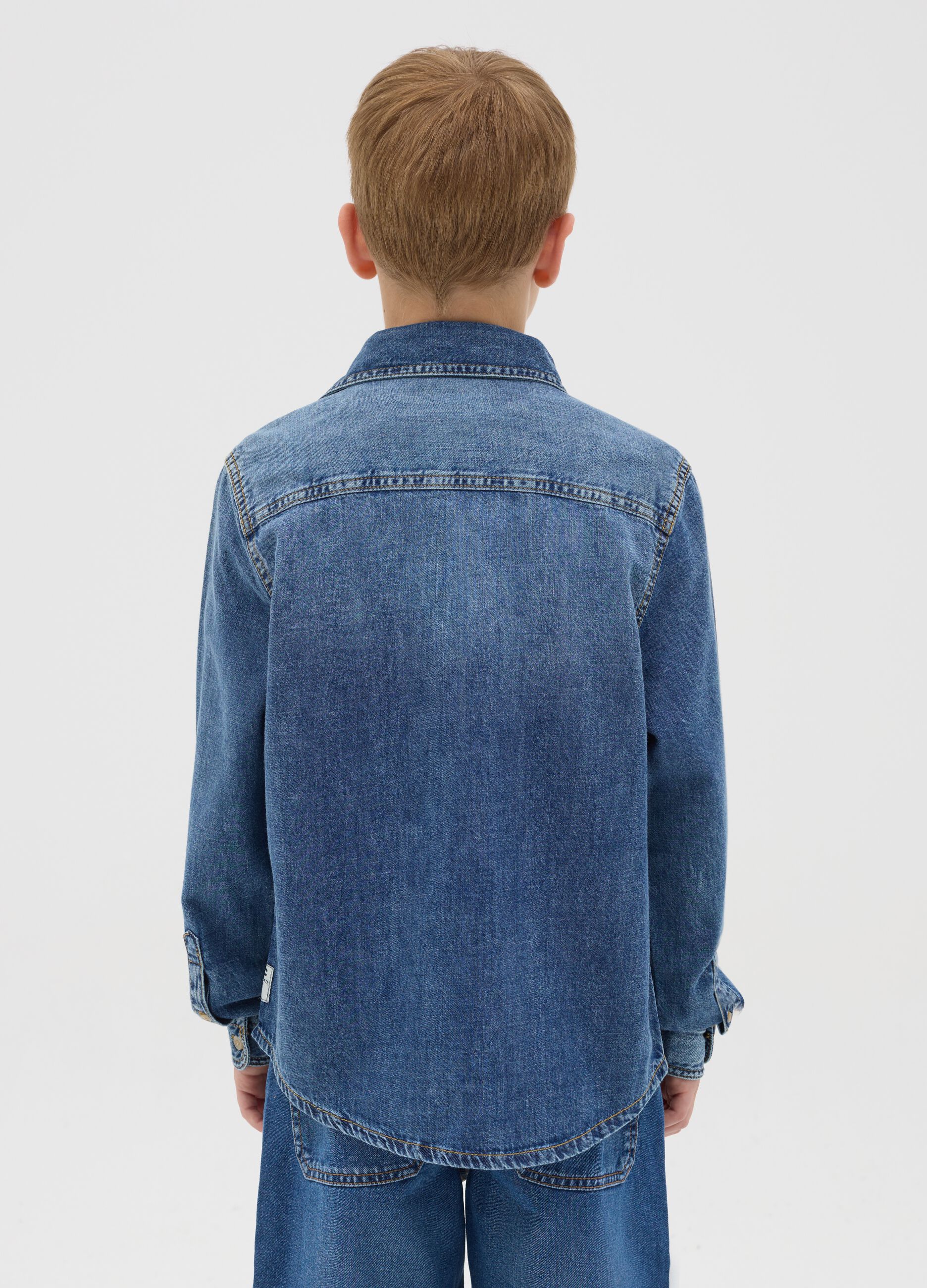 Camicia in denim acid wash RE-UP