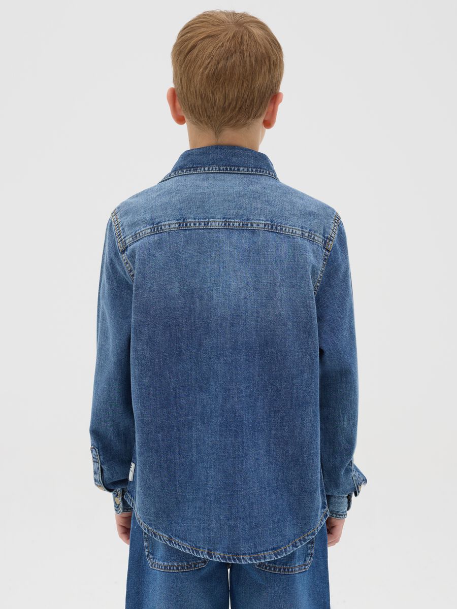 Acid wash denim shirt_1