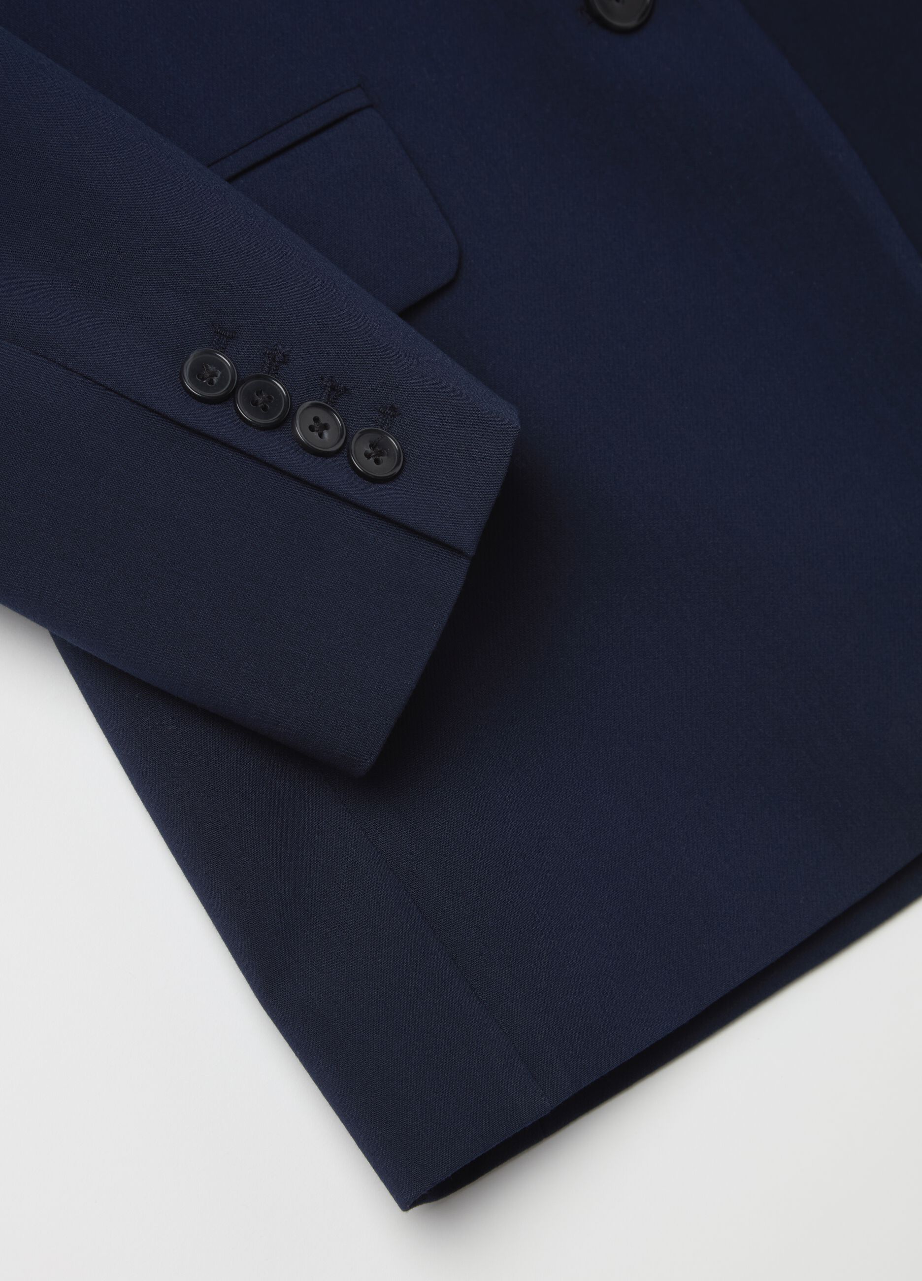 Stretch single-breasted blazer