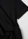 Black viscose blend fitted T-shirt with knot_5