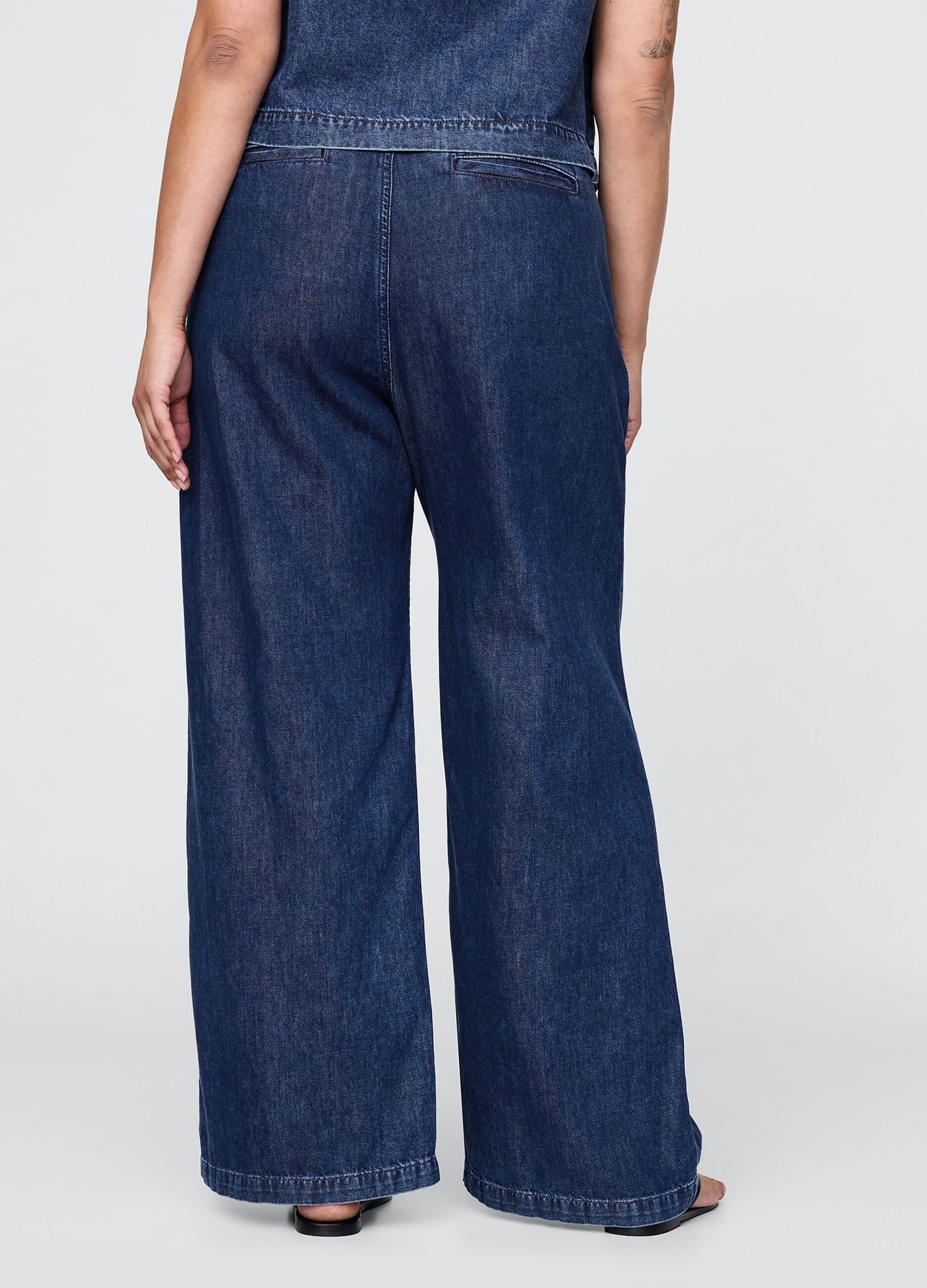 Jeans wide leg in denim