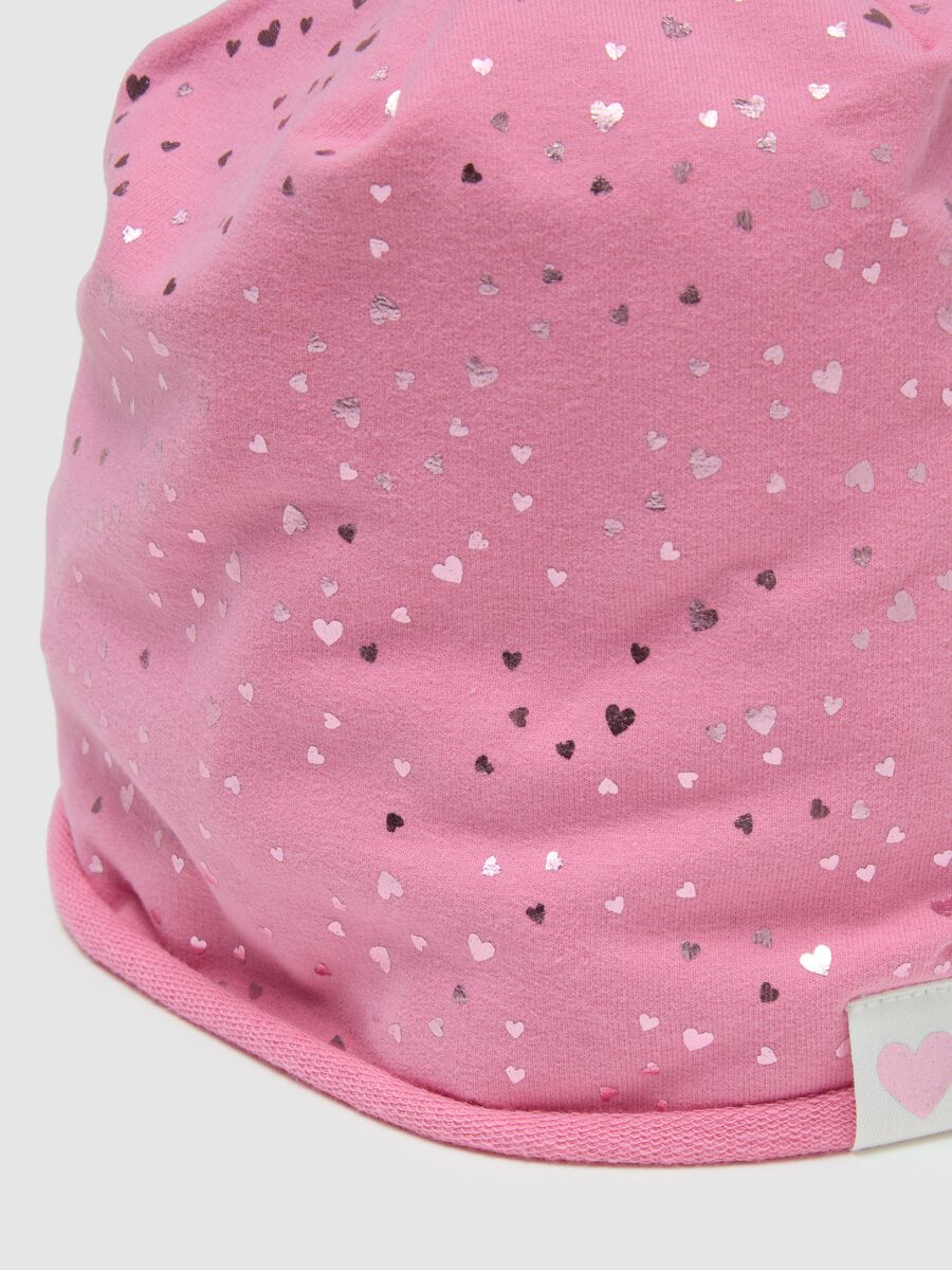 Girls' Stretchable Pink Cotton Hat_2
