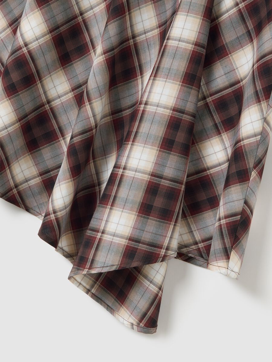 Multicolour check pencil skirt_5