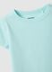 Blue cotton blend regular fit girl's t-shirt_2