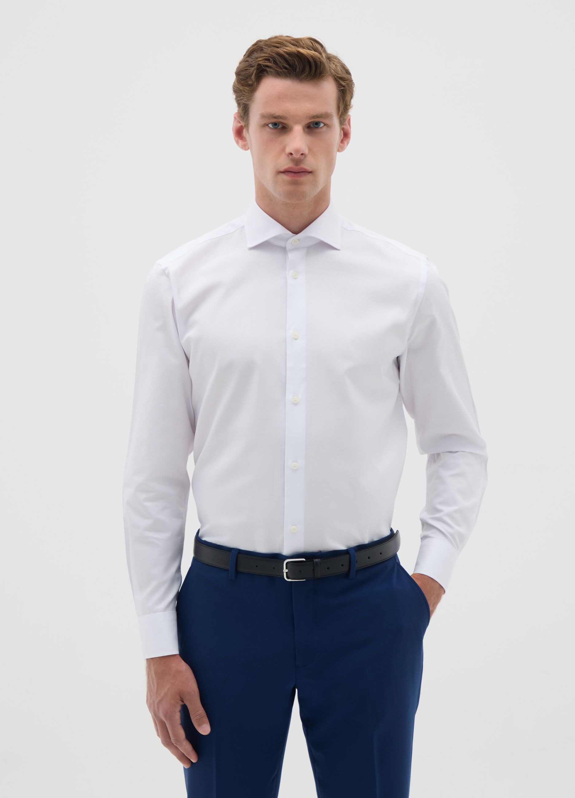 Cotton shirt with regular fit