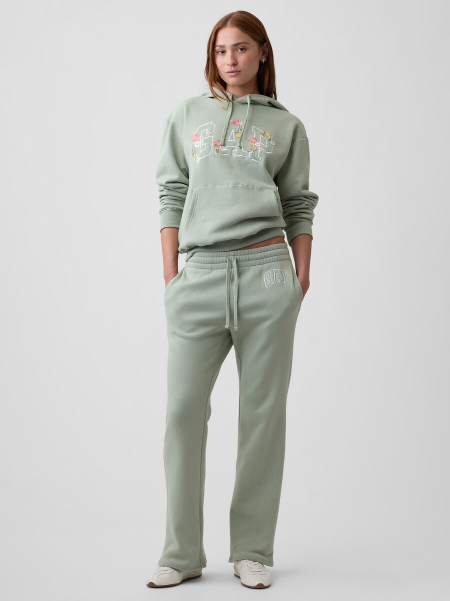 Green cotton-blend hoodie with embroidered GAP logo_1