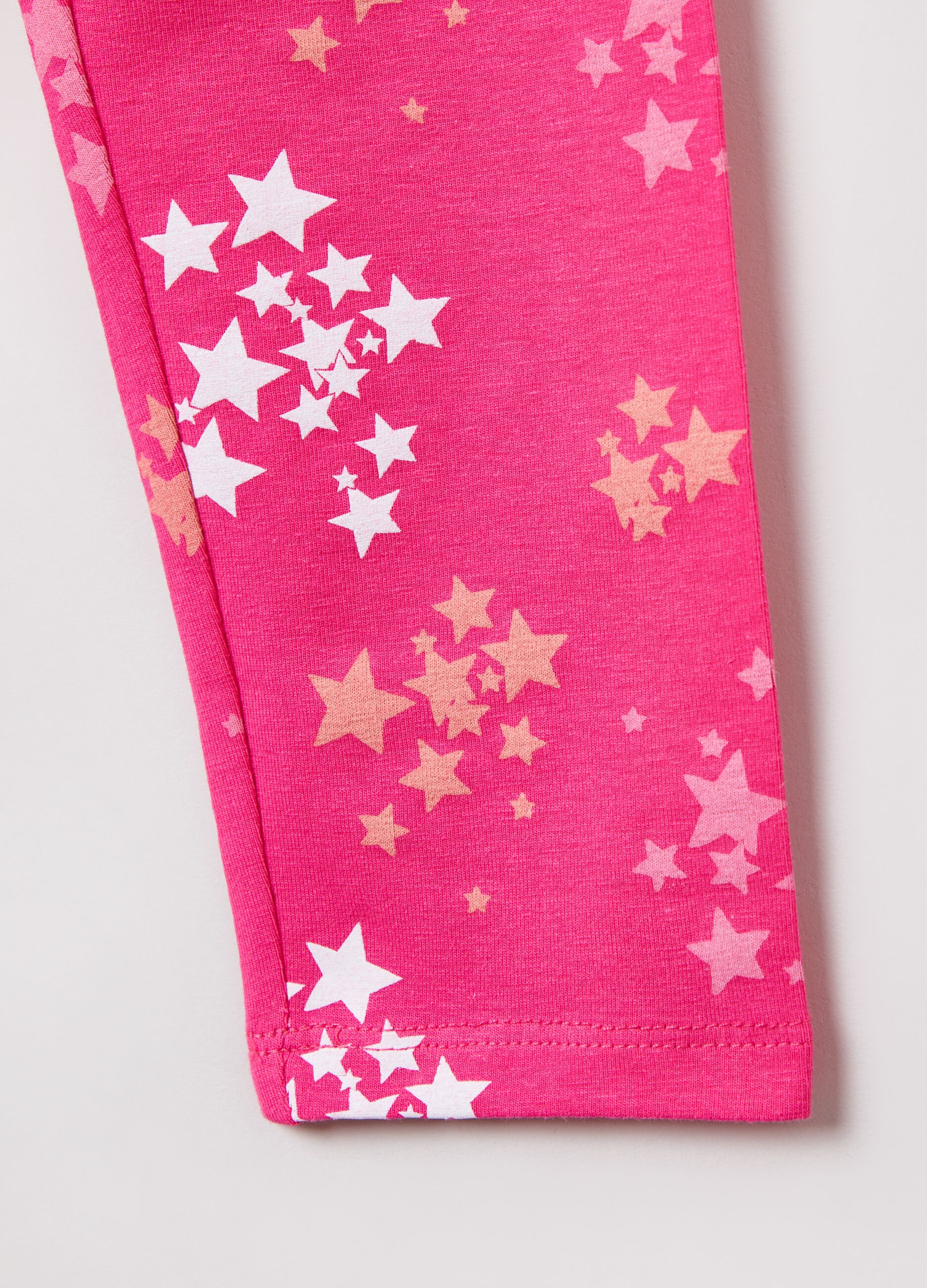Leggings in cotone stretch con stampa_2