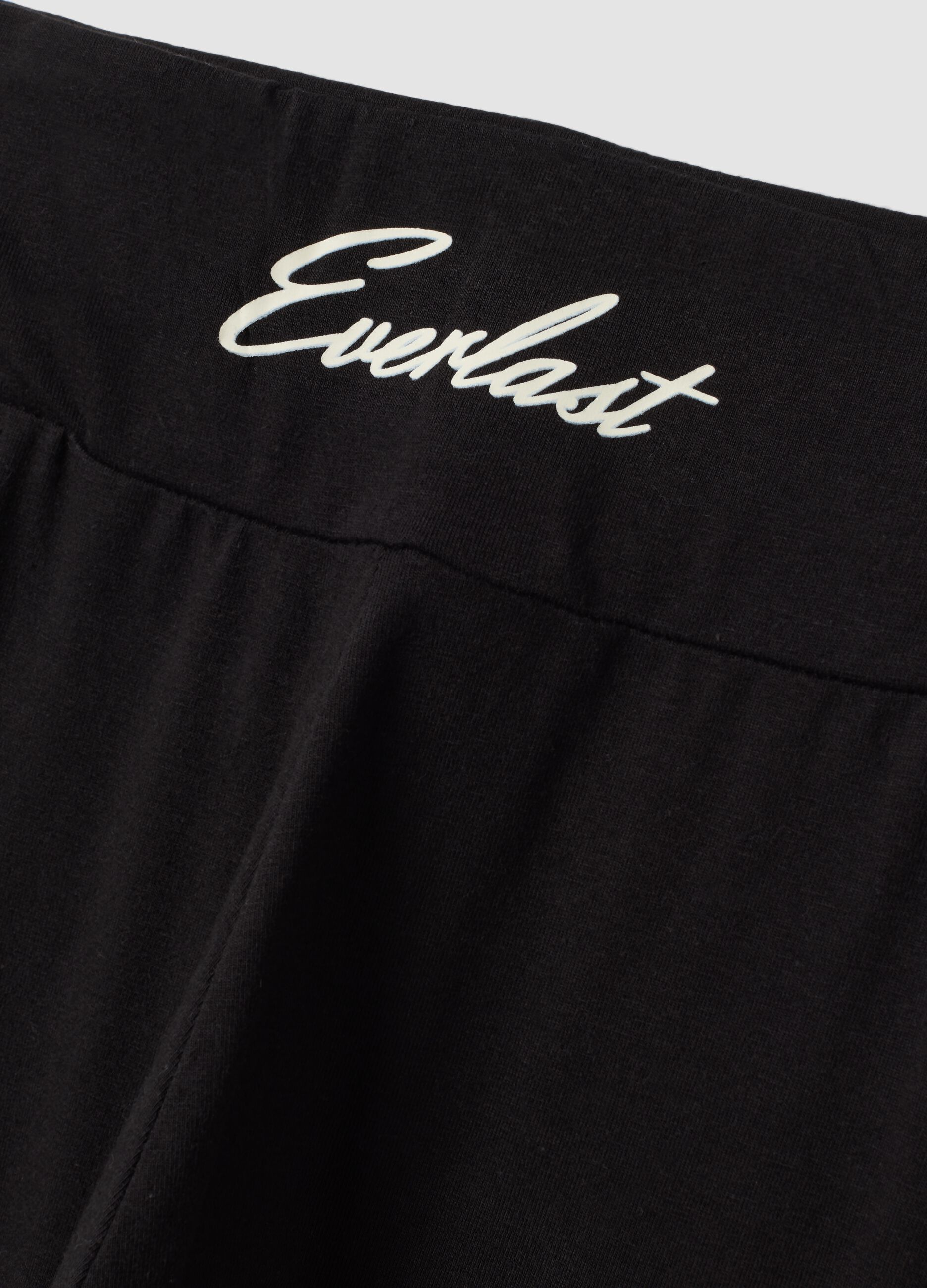 Black slim-fit stretch cotton jersey leggings with Everlast logo