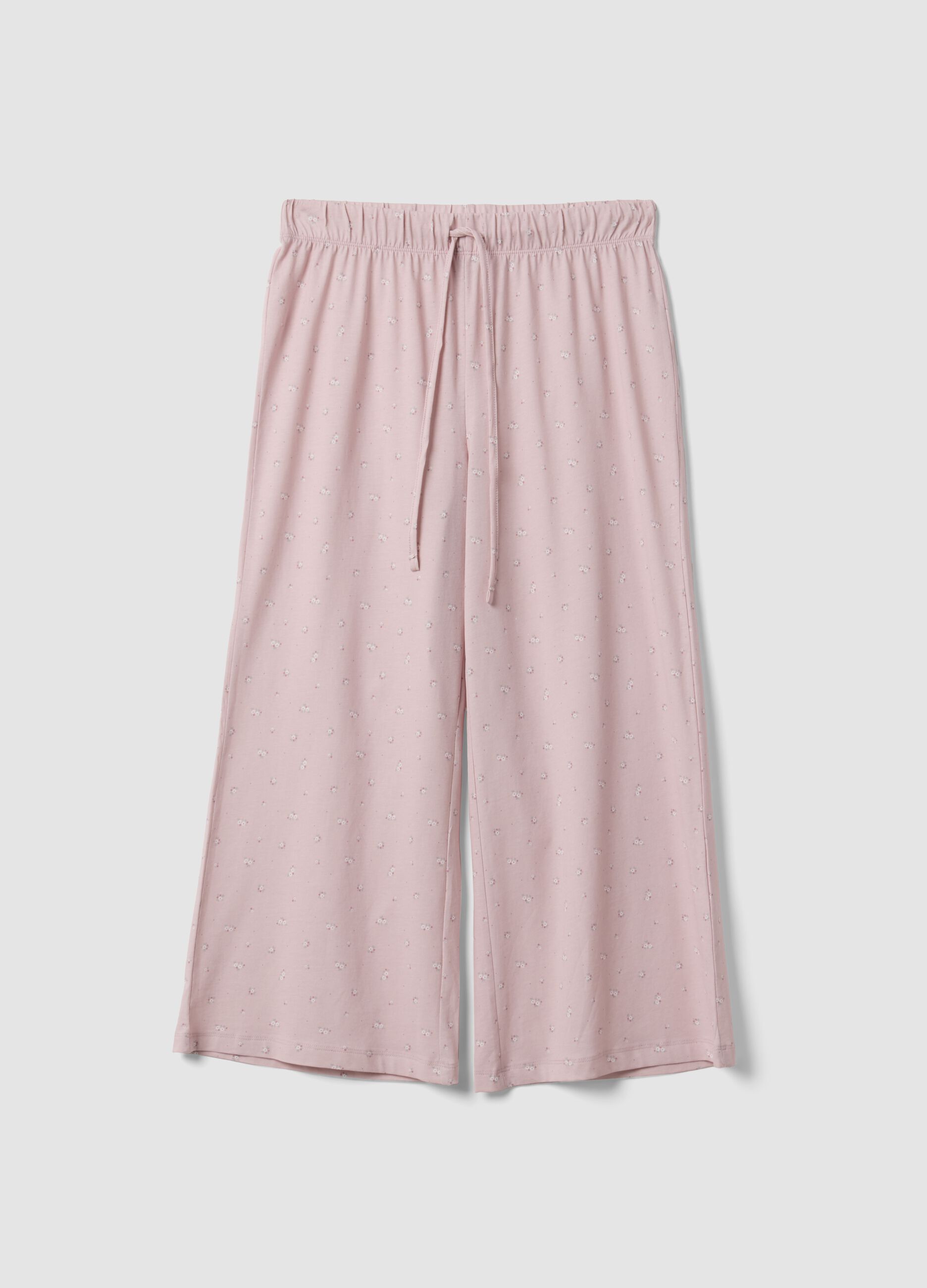 Pantaloni pigiama rosa in puro cotone organico