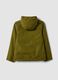Green hooded rain jacket with zip for boys_6