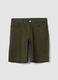 Bermuda verdi in cotone elasticizzato regular fit_4