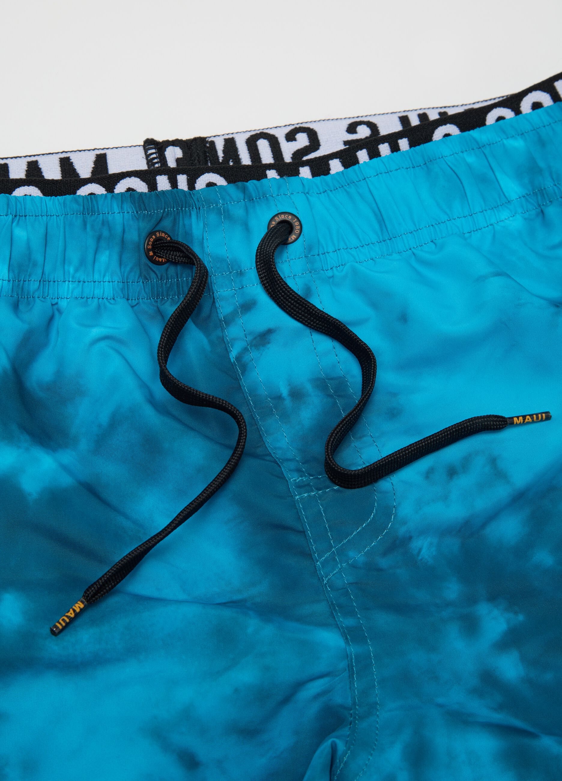 Costume da bagno da ragazzo in tessuto azzurro regular fit