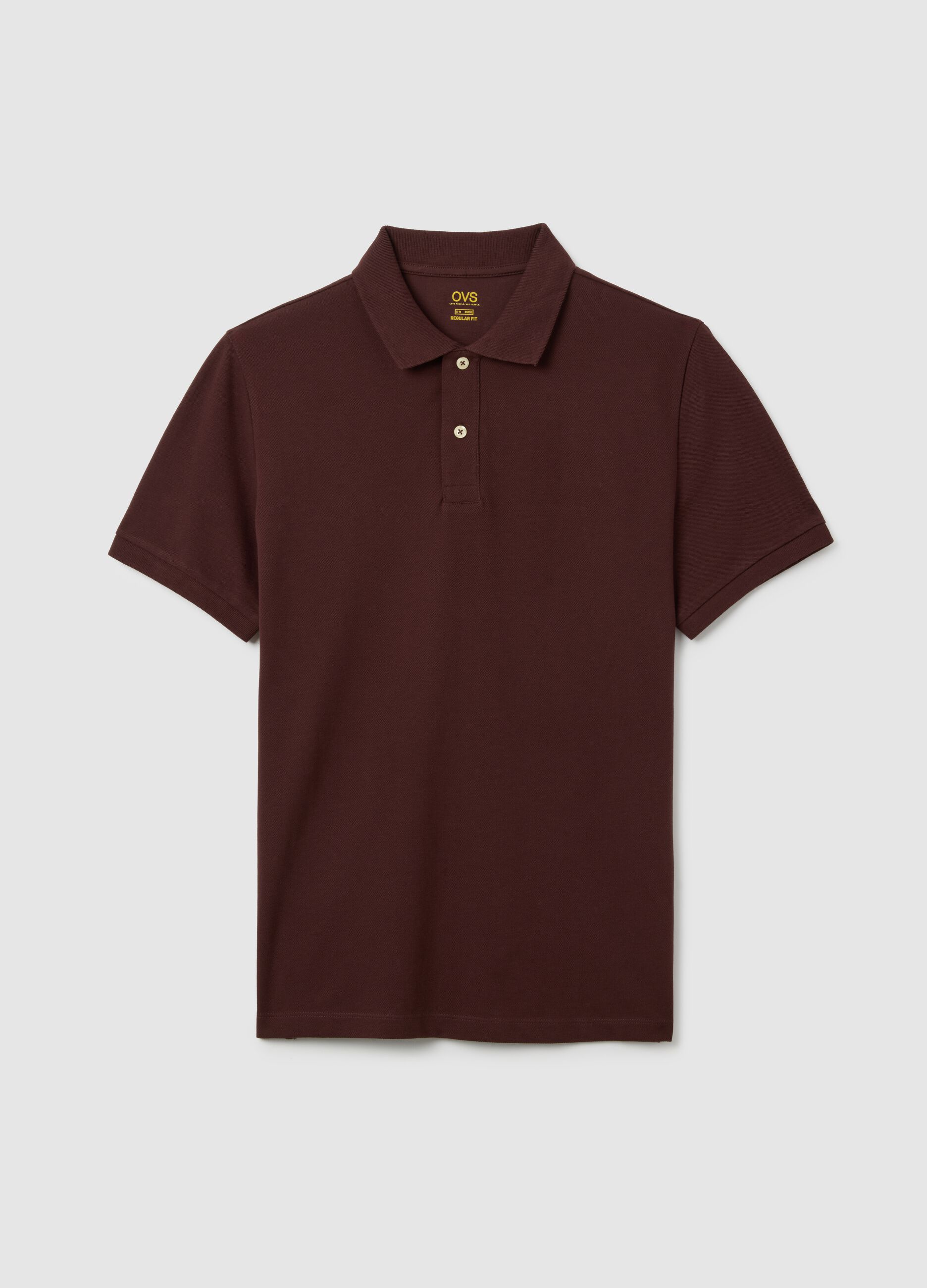 Men's Brown Pure Cotton Regular Fit Polo