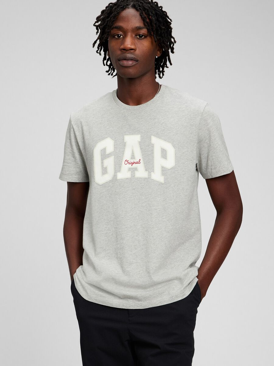 Cotton T-shirt with logo print_0