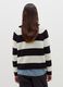 Pullover with striped pattern and V neck_3