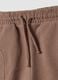 Brown organic cotton trousers with elasticated waist_2