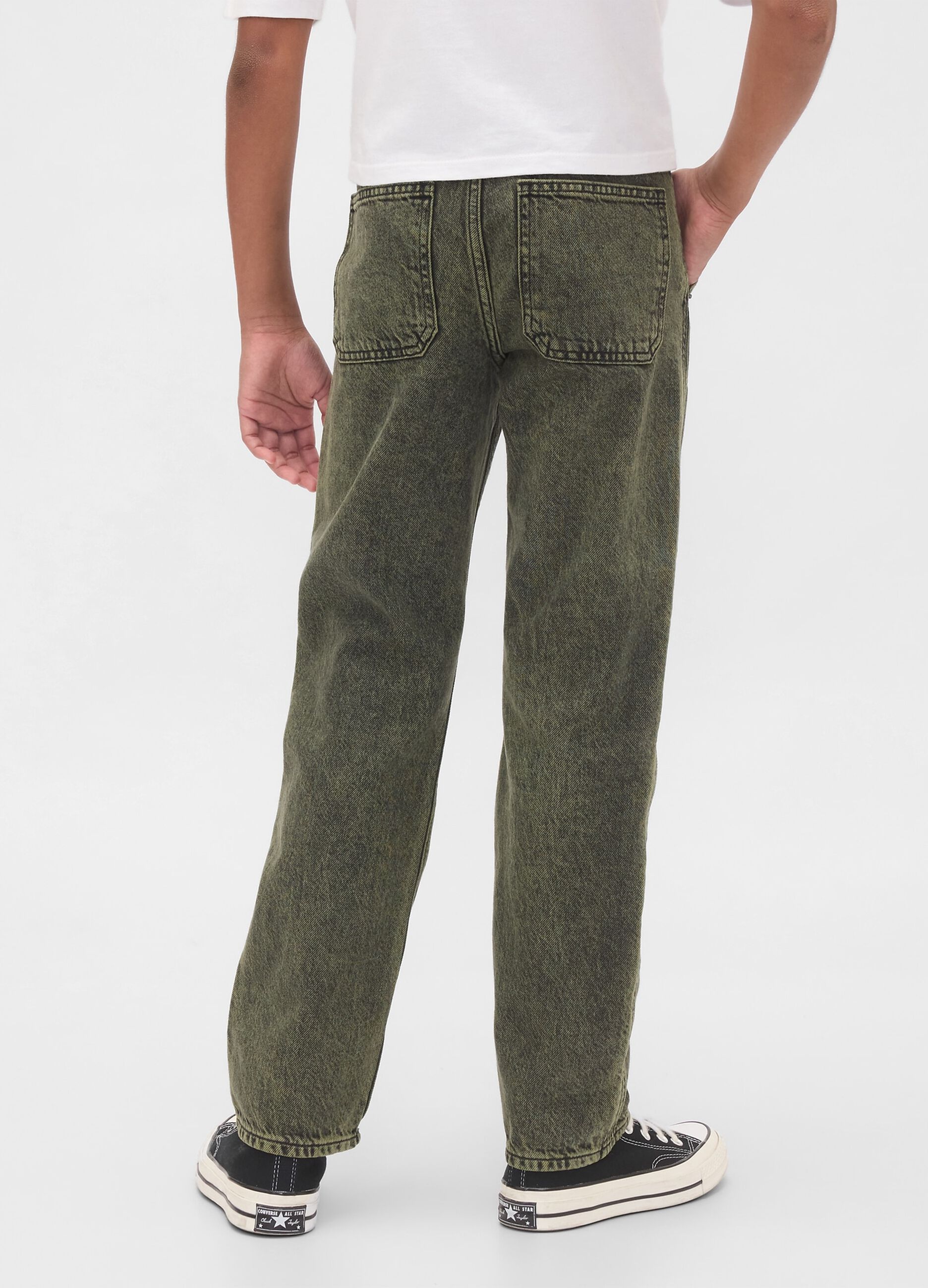Pantaloni verde in denim per bambino