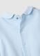 Blue pure cotton baby romper with long sleeves and embroidery_3