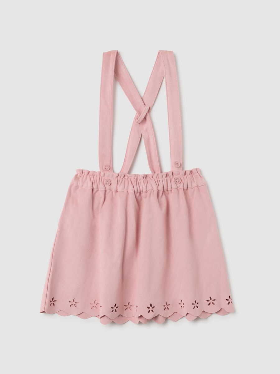 Girl's skirt in pink stretch mixed fabric_0