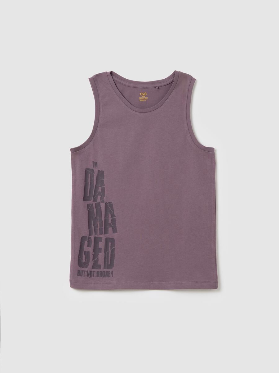 Purple pure cotton tank top_3