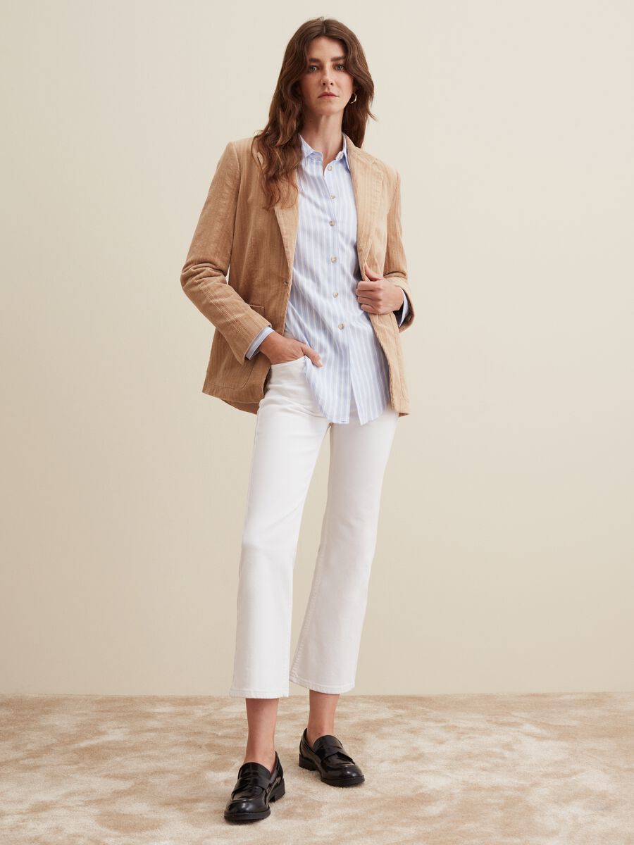 Blazer monopetto in corduroy_0