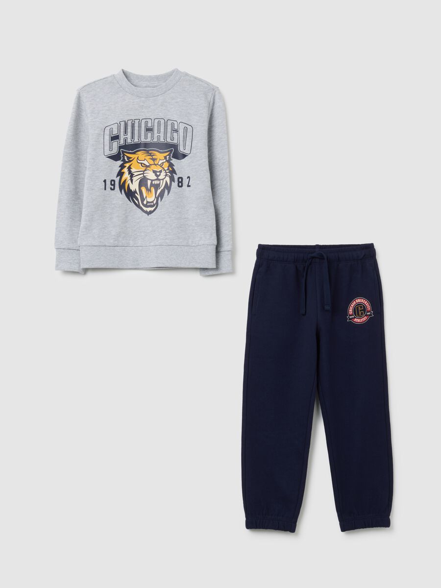 Grey regular fit pure cotton children's outfit_0