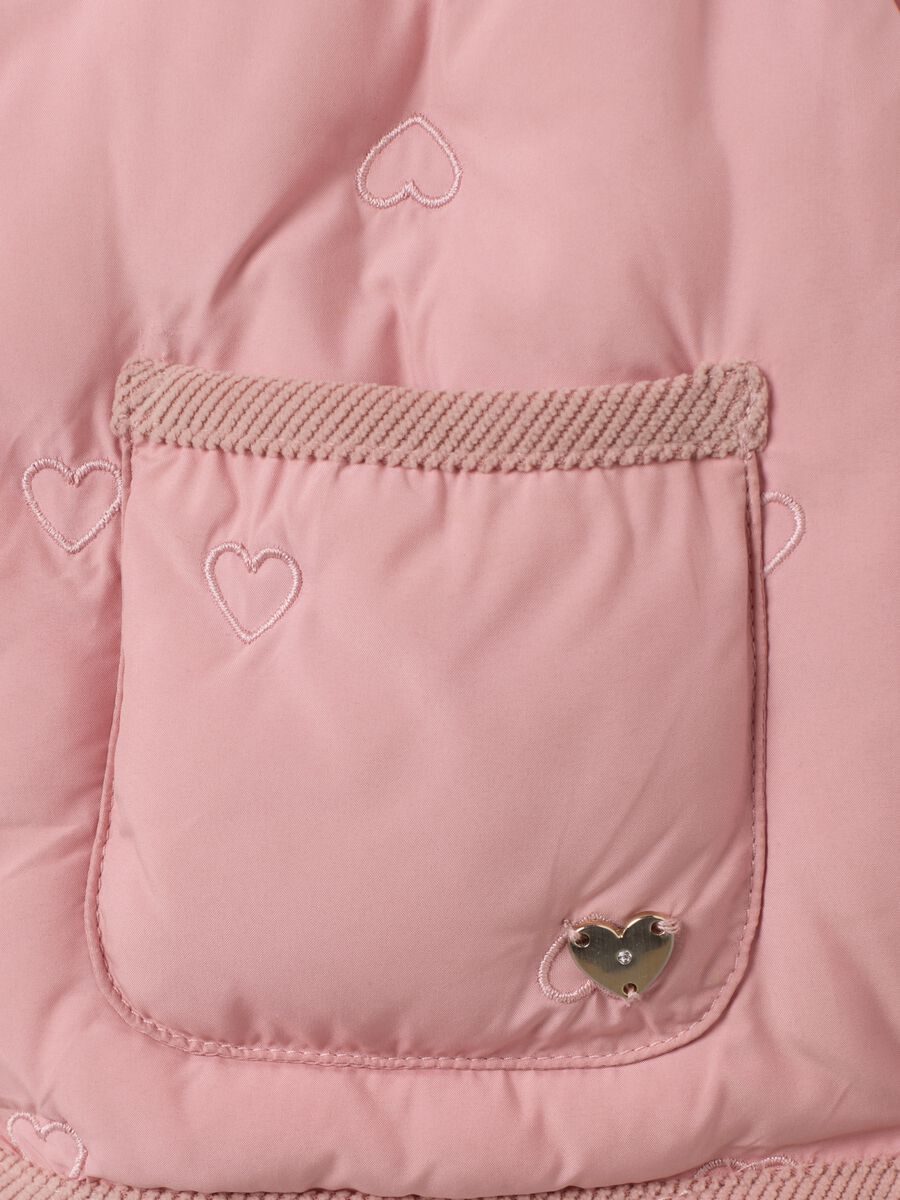 Regular fit pink hoodie jacket for girls_3
