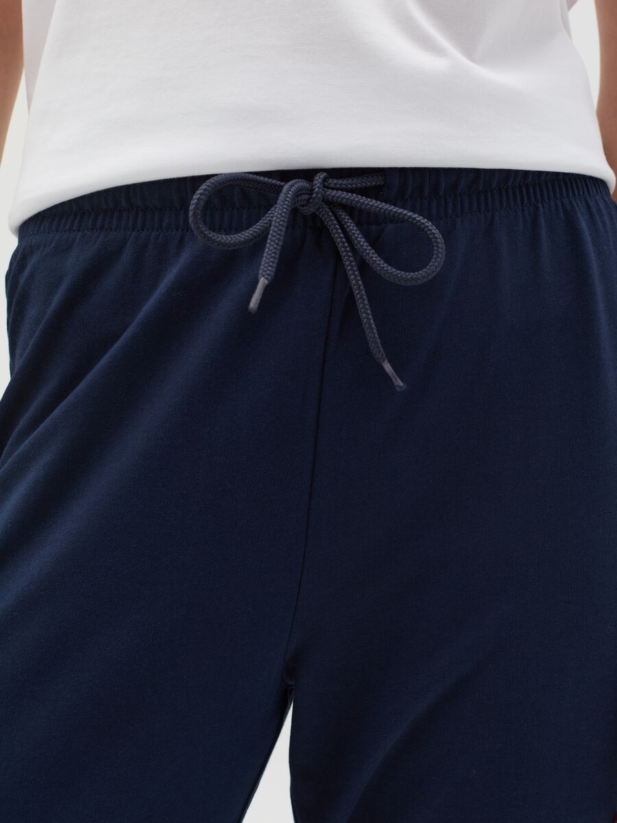 Plush joggers with drawstring_2