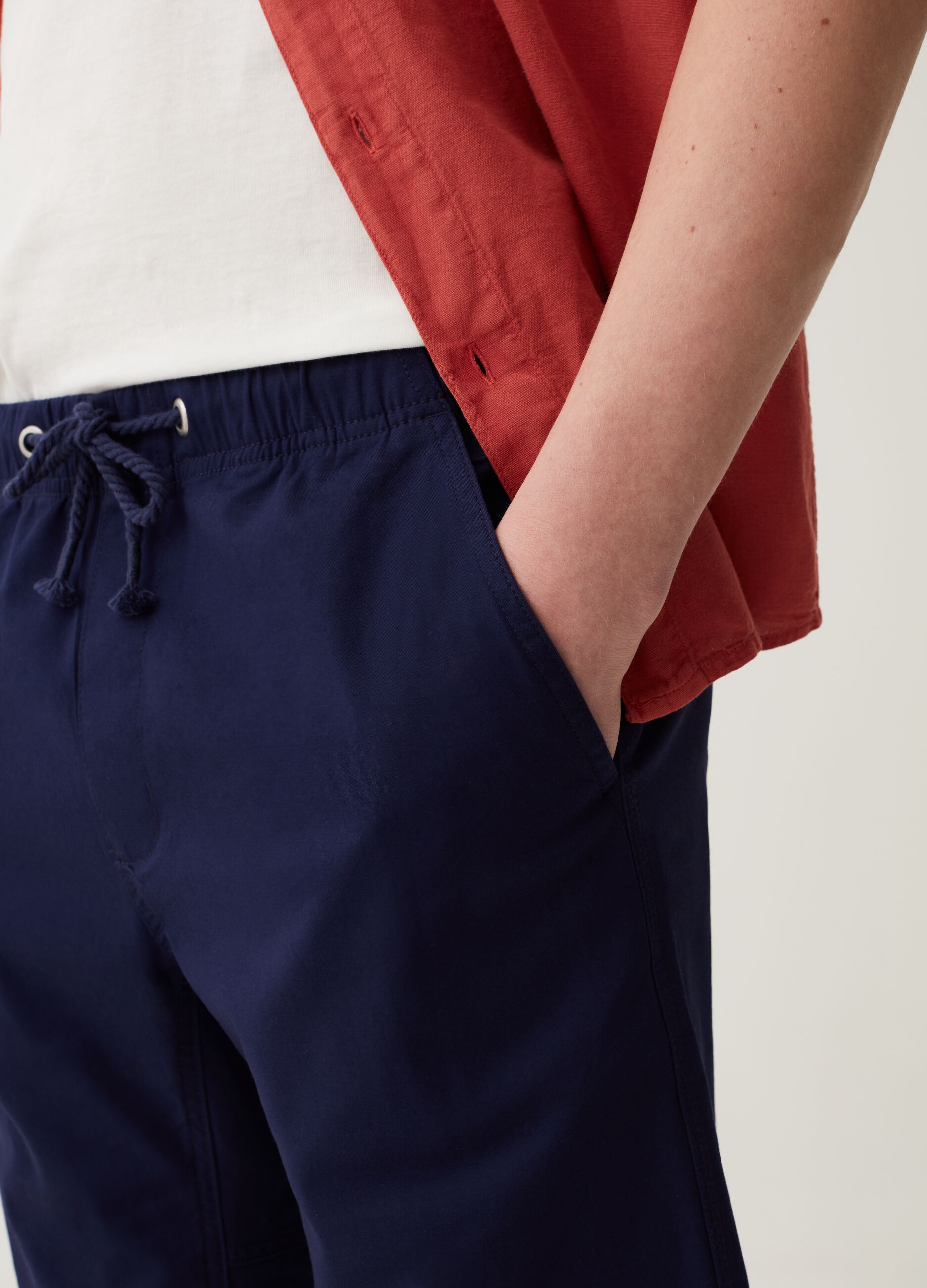 Bermuda jogger in cotone stretch Grand&Hills_3