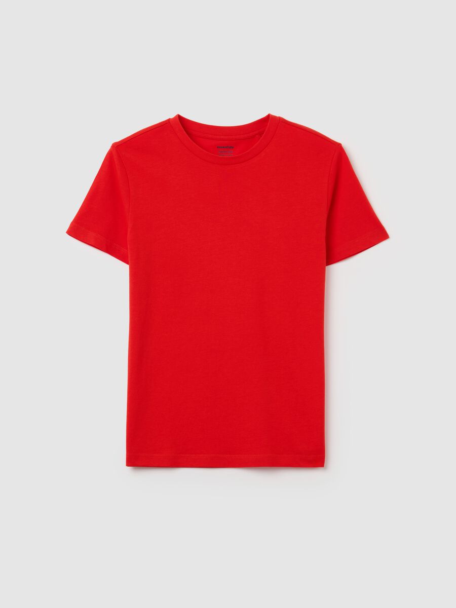 Red organic cotton T-shirt_3