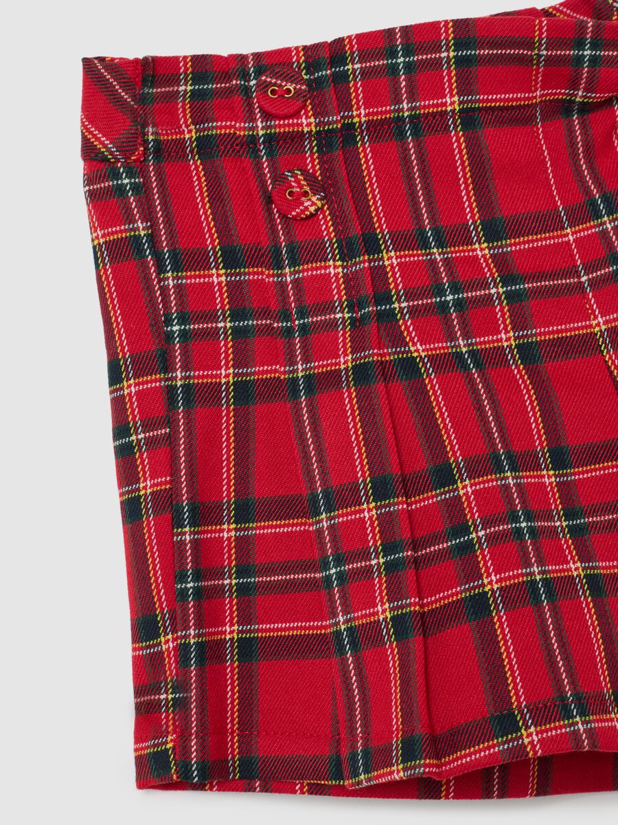 Shorts da bimba a quadri multicolor regular fit in flanella_3