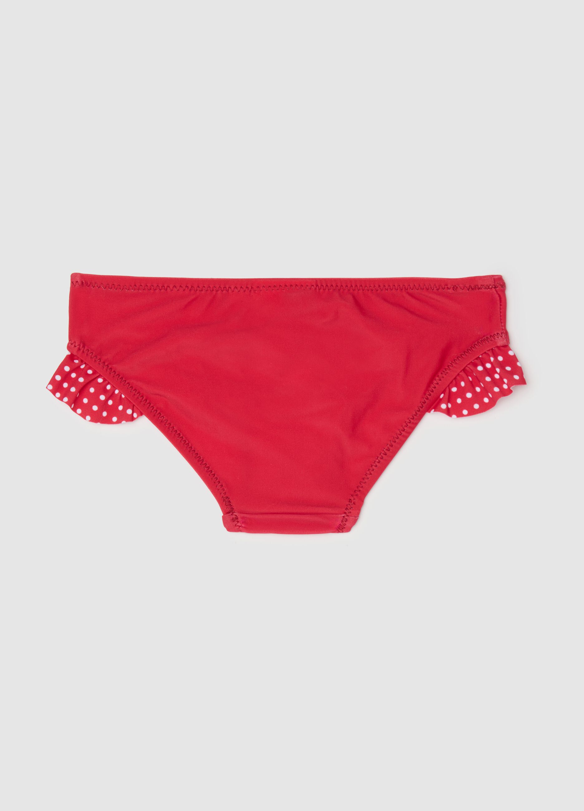 Girls’ swimsuit in red stretch fabric with Hello Kitty print