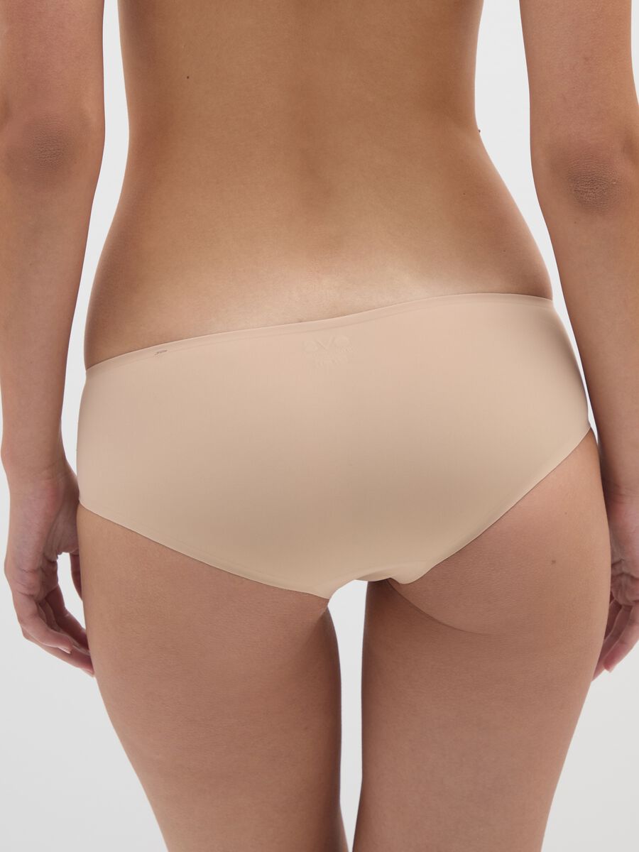 Slip da donna in tessuto elasticizzato beige regular fit_2