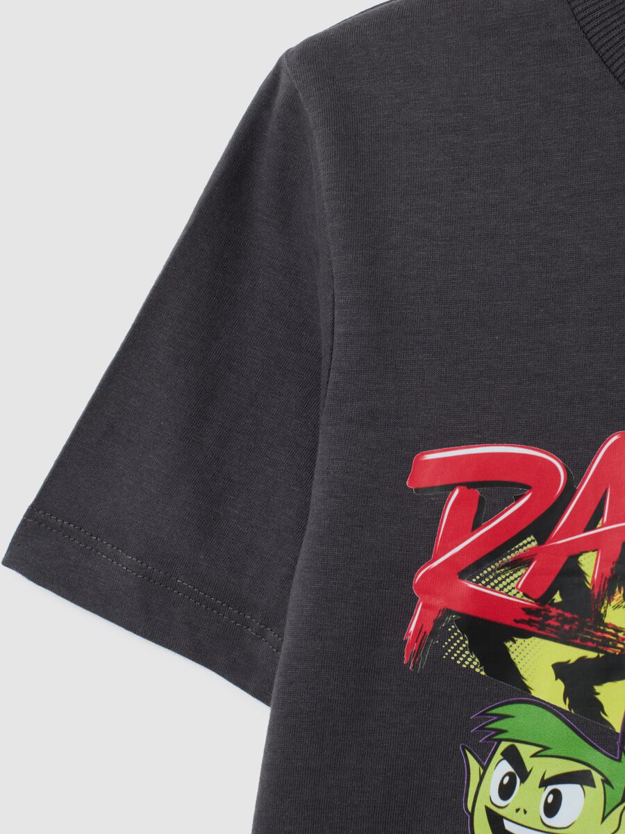 Children's grey pure cotton regular fit T-shirt with RAD print_3
