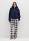 Multicolour plaid flannel pyjama trousers regular fit_0