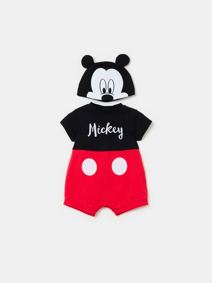 Set with Mickey Mouse romper suit and hat with ears_0