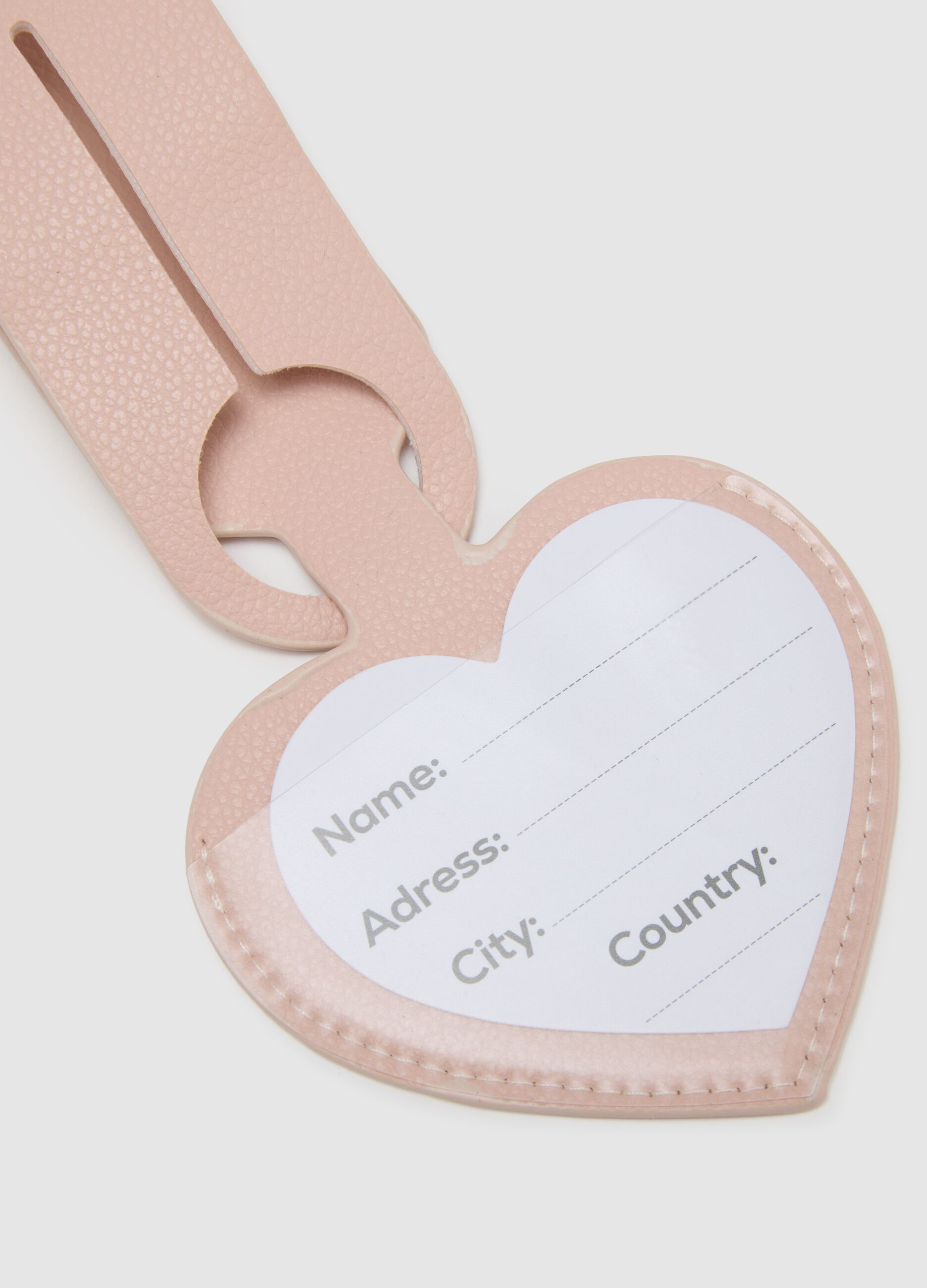 Pink PVC luggage tag