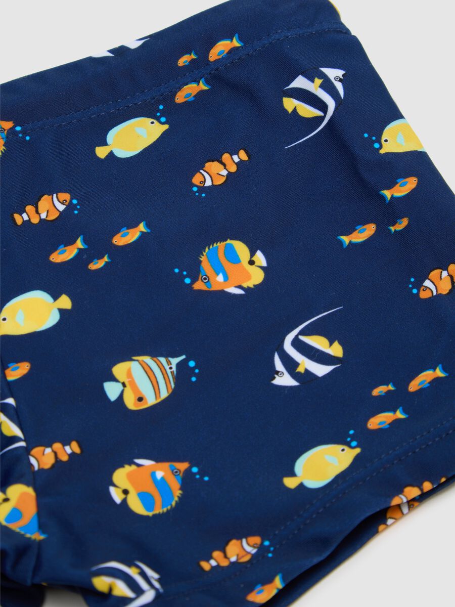 Blue beach boxers with fish print OVS Kids_3