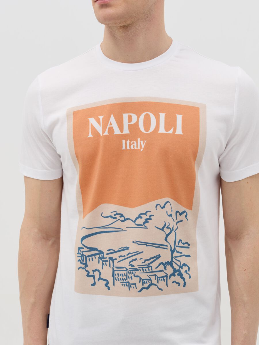 Cotton T-shirt with "Napoli Italy" print_2