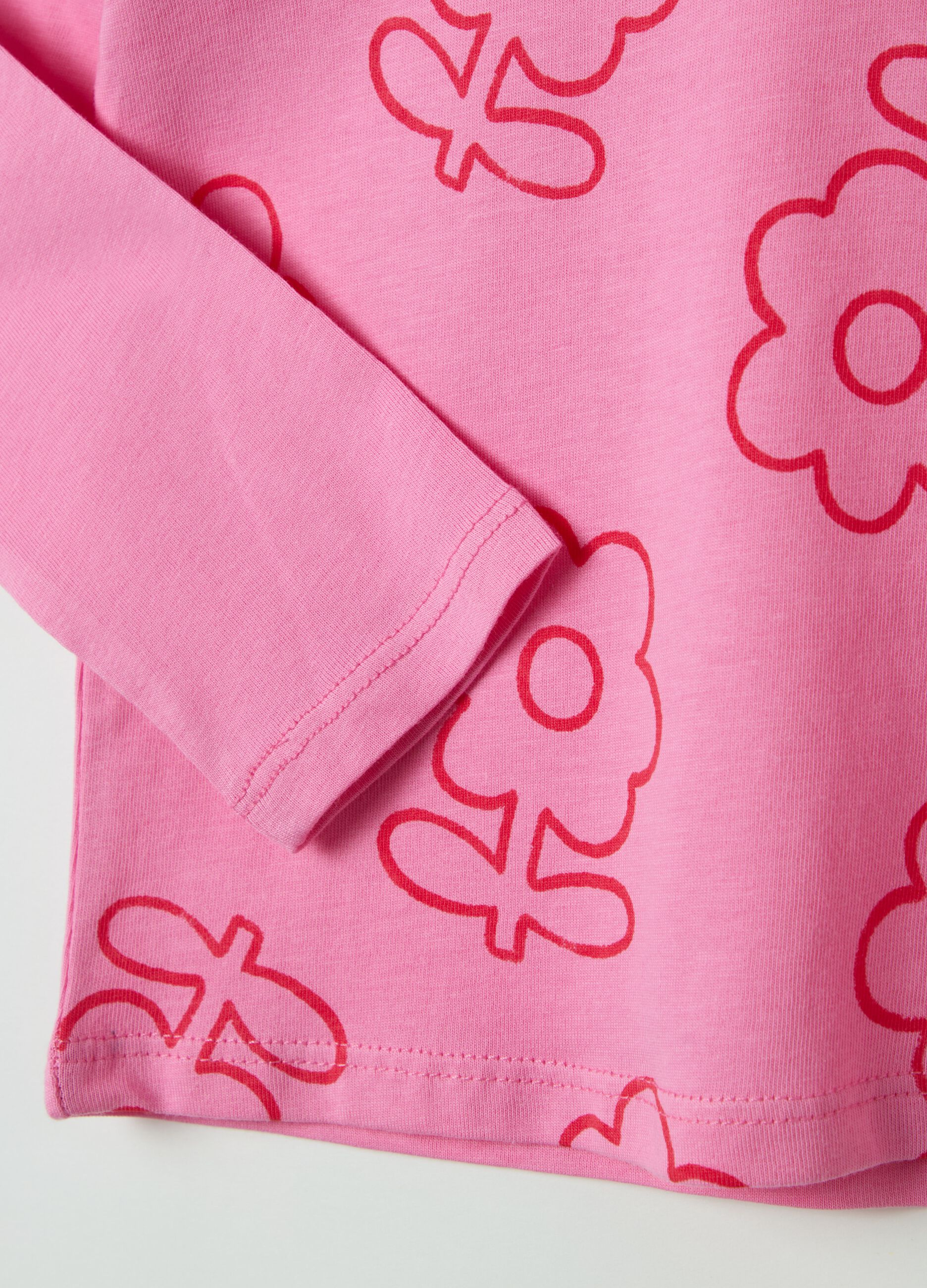 T-shirt a maniche lunghe con stampa 