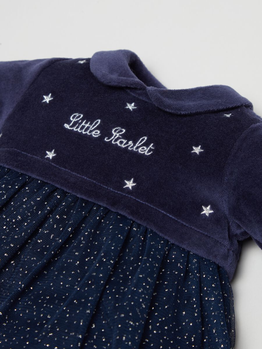 Abito con gonna in tulle e strass_2