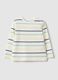 Long-sleeve pure cotton multicolour striped T-shirt_0