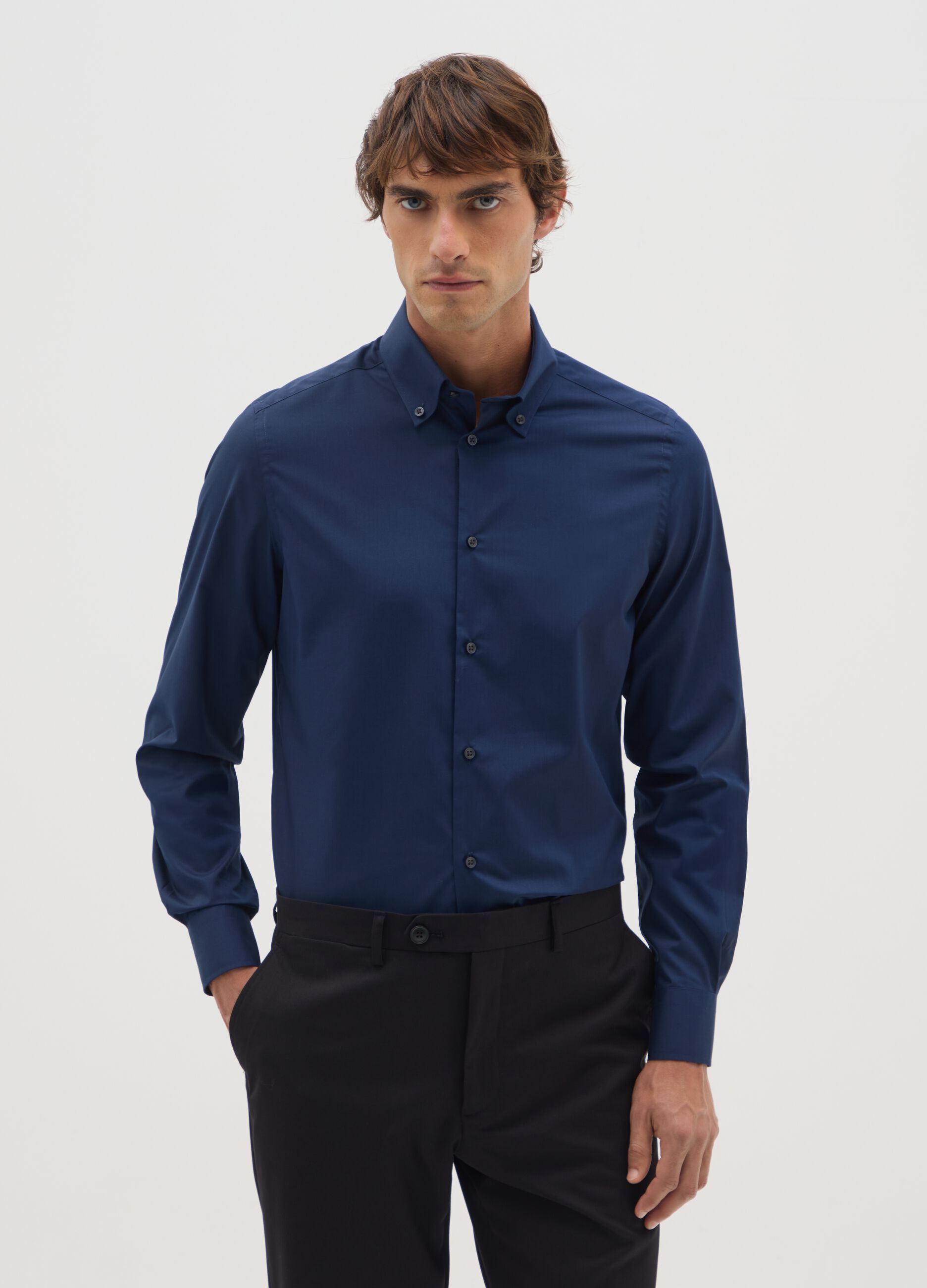 Slim fit blue shirt