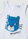 White pure cotton vest with print_2