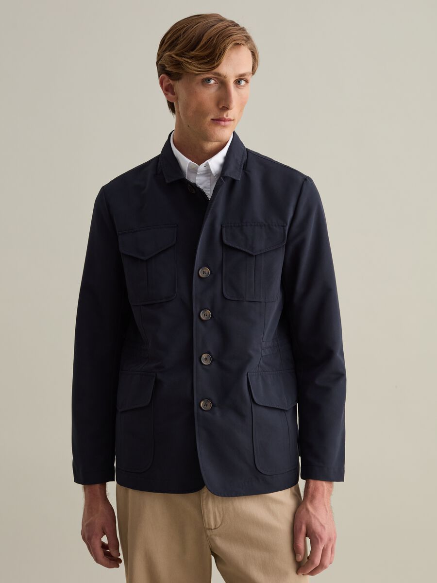 Safari jacket with collar_0