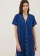 Blue V-neck stretchy viscose blend nightdress_2