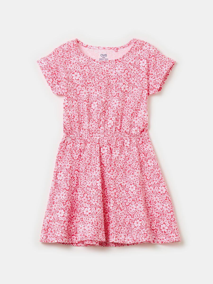 Cotton dress with small flowers print_0