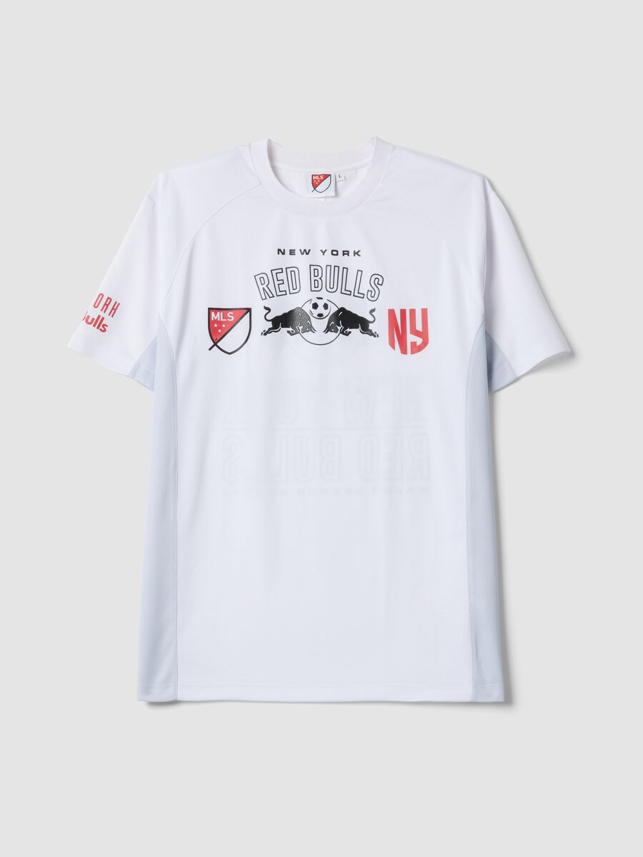 Short sleeve pure cotton white regular fit Red Bulls T-shirt_4