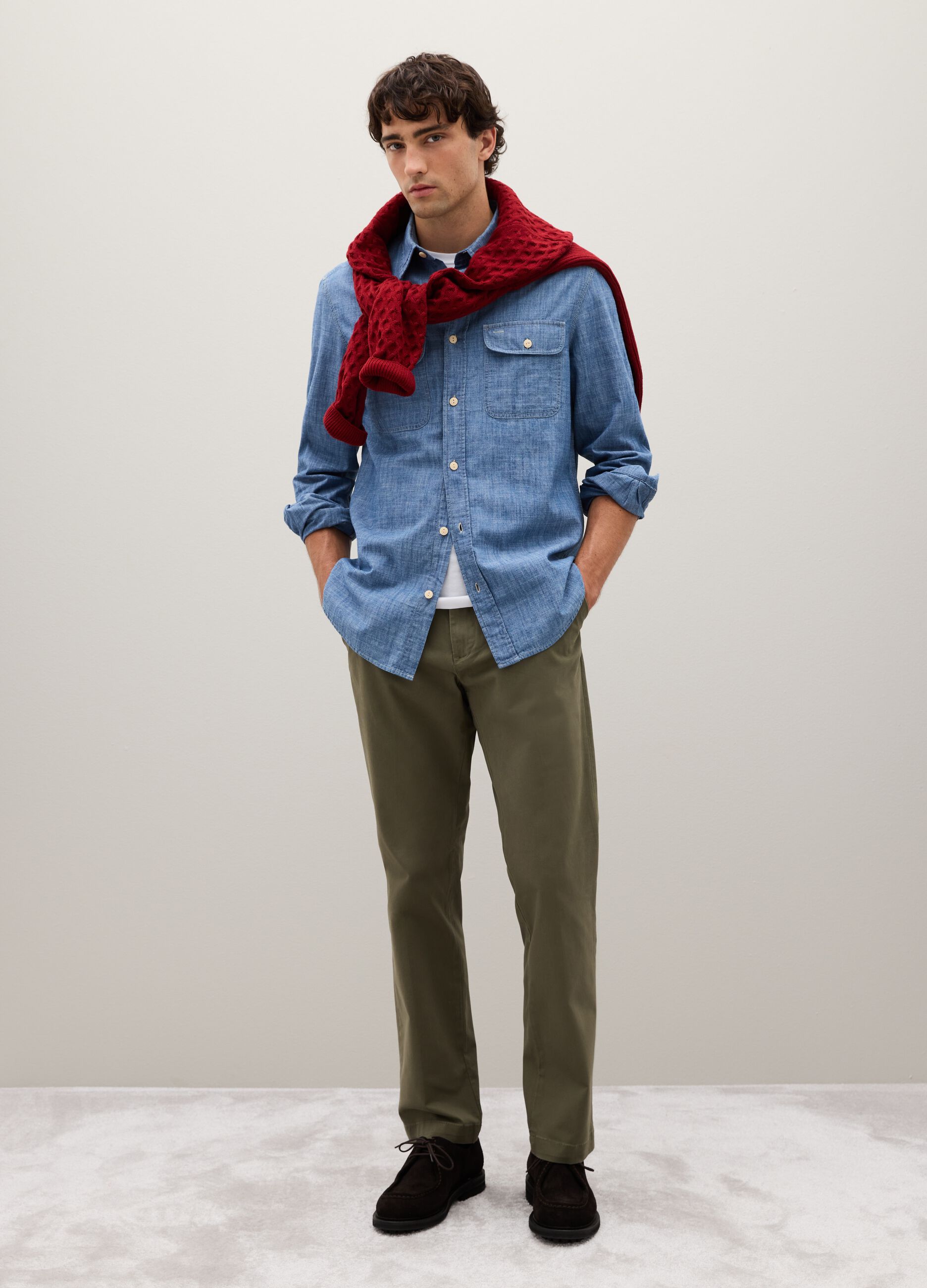 Blue Regular Fit Pure Cotton Shirt